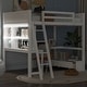 preview thumbnail 2 of 16, Full Size Loft Bed with L-shaped Multi-storage Desk, LED light and USB Charging Station, Storage Bench with 2 Drawers, White