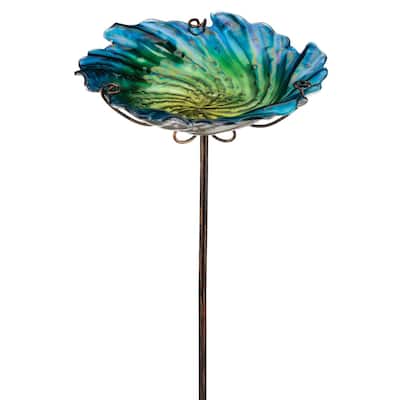 Birdbath/Feeder Stake - Blue