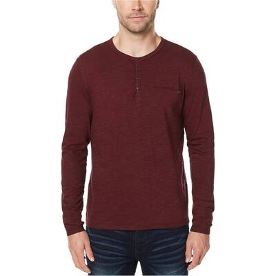 Buffalo David Bitton Mens Katain Henley Shirt, Red, Small