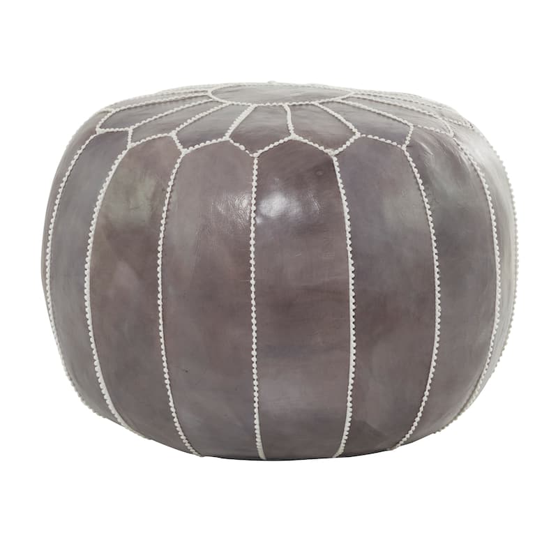 Leather Bohemian Pouf