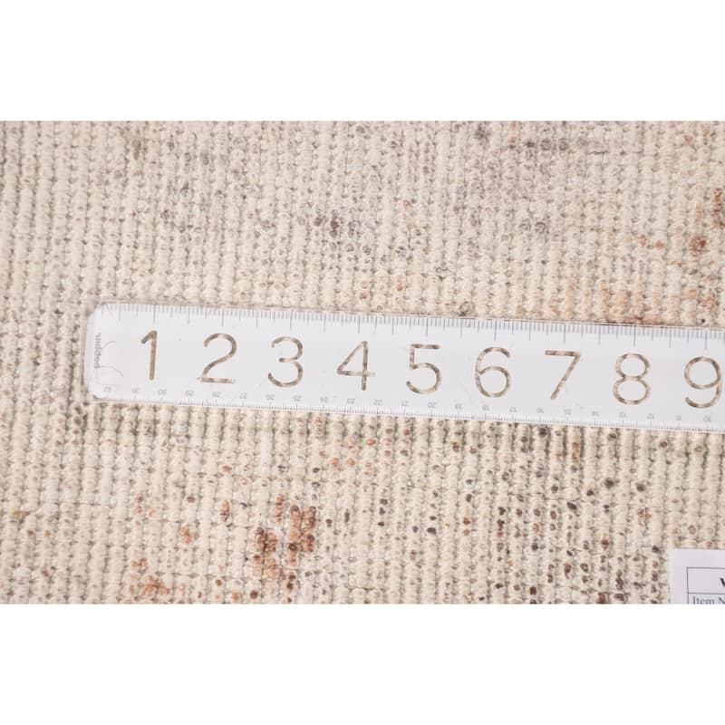 Contemporary Abstract Foyer Rug Handmade Wool Carpet - 2'10"x 4'11"