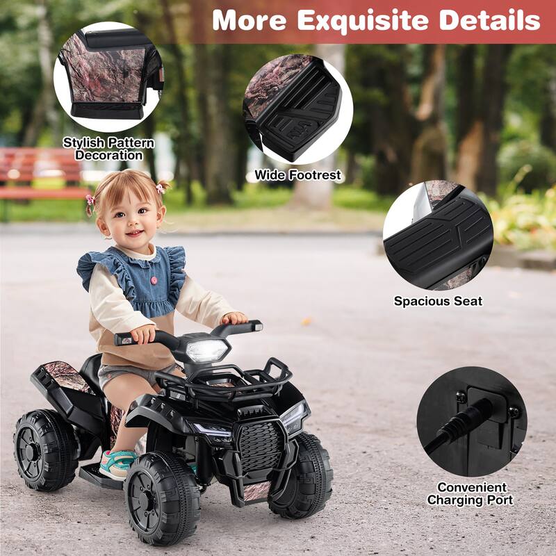 Gymax 6V Electric Children Toy Car w/Music & Story Function USB Front