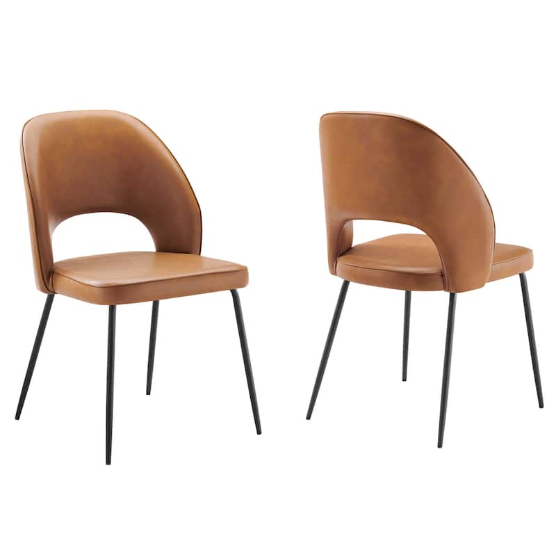 Nico Vegan Leather Dining Chair Set of 2 - Set of 2 - Tan