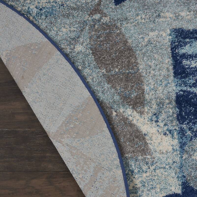 Gubel Power Loomed Geometric Stain Resistant Area Rug By HomeRoots - 63' X '63' X '0.5