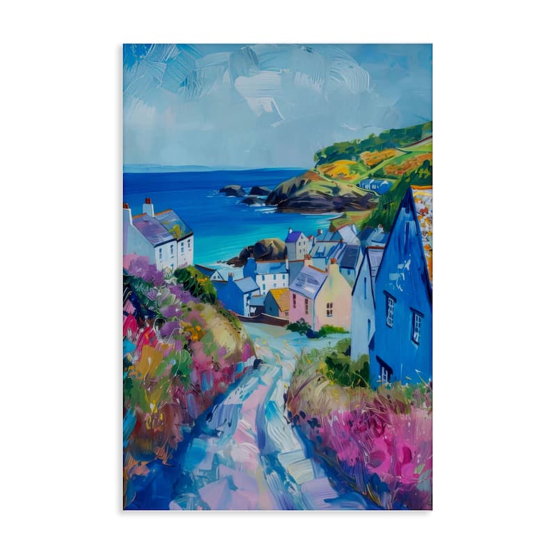 Stupell Seaside Town Overlook Canvas Wall Art Design By LSR Design Studio - 30 x 45