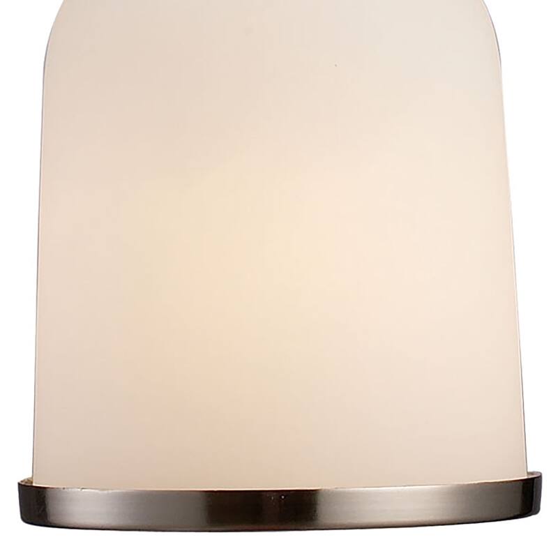 Elk Home Brooksdale Satin Nickel With White Glass 1 Light Pendant