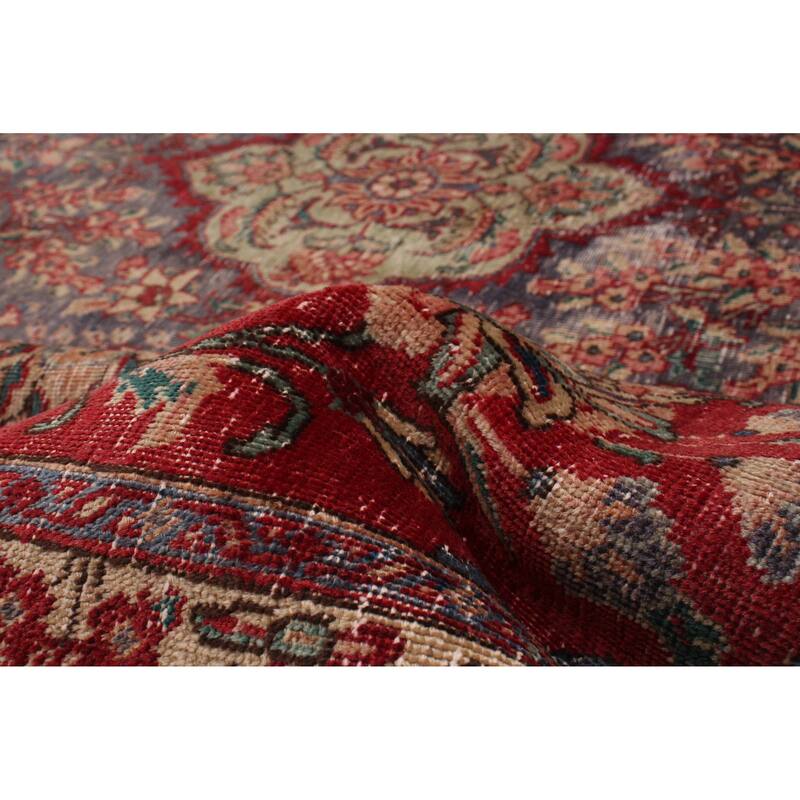 ECARPETGALLERY Hand-knotted Antalya Vintage Red Wool Rug - 9'6 x 12'3