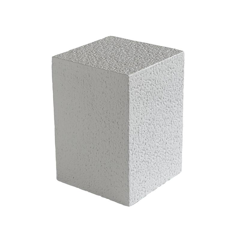 Grover Outdoor Faux Stone Pedestal Side Table