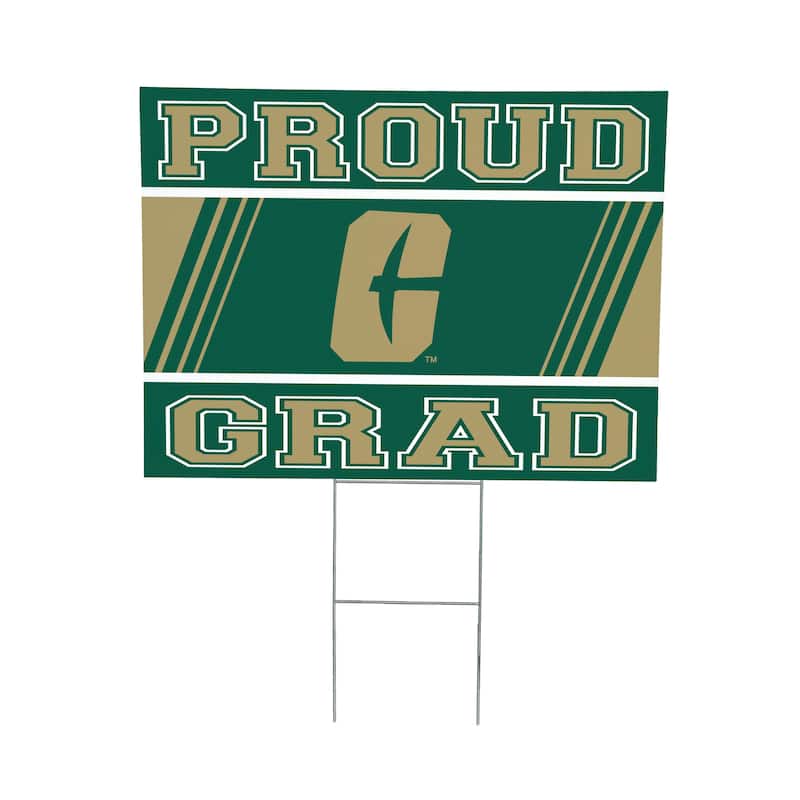 University of North Carolina/Charlotte 24" x 18" Graduation Coroplast Outdoor Yard Sign
