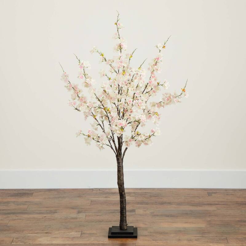 Pre-Lit Cherry Blossom Artificial Tree - 4' - Warm White LED Lights