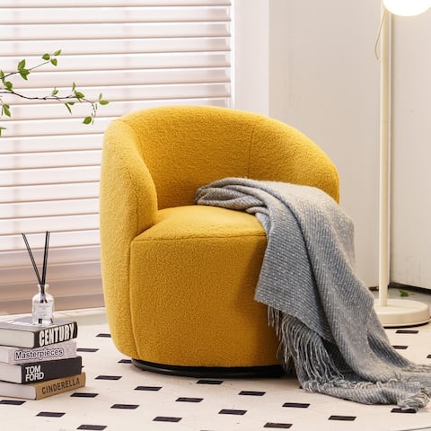 Swivel Accent Armchair Barrel chair, Fabric