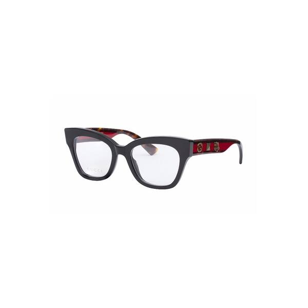 Shop Gucci Ladies Cat Eye Optical Glasses In Black Havana Black