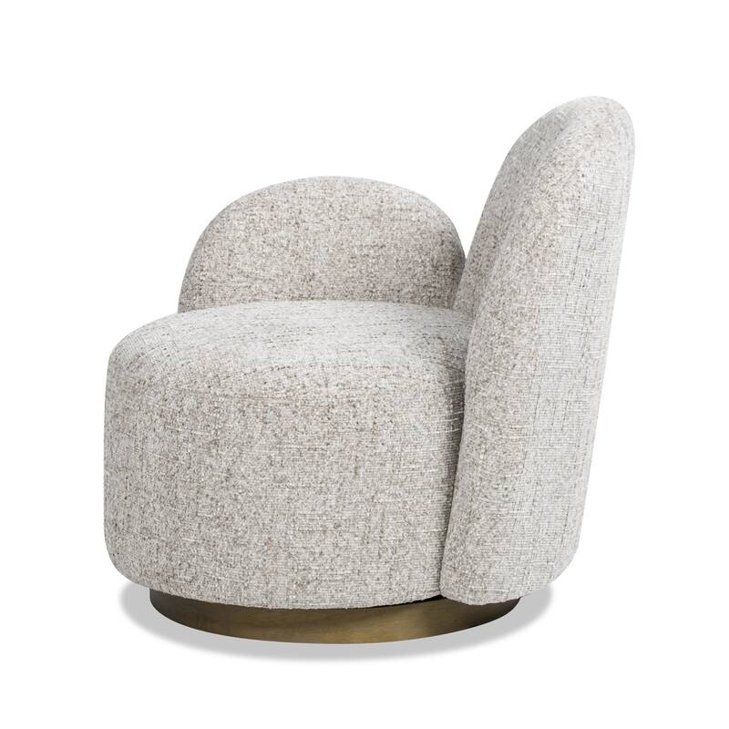 Duo 31.5" Single Curved Arm Swivel Accent Chair
