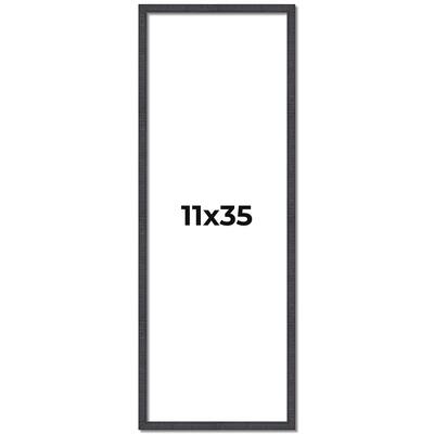 11x35 Frame Brown Solid Wood Picture Frame - Complete Modern Photo