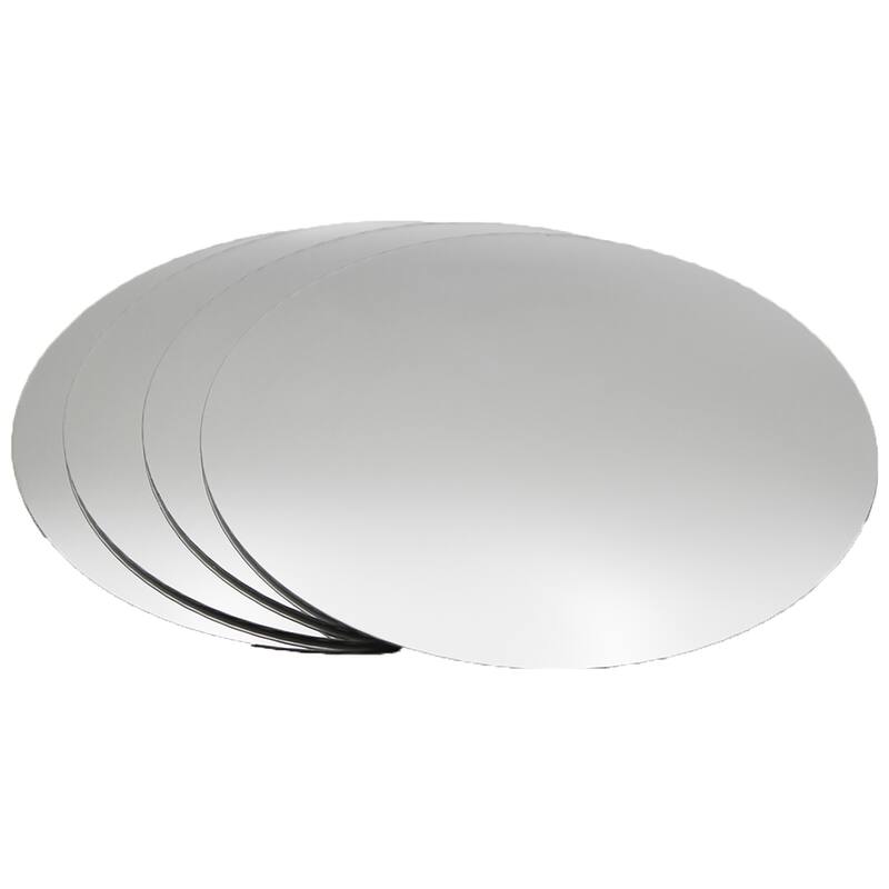 Big Decorative Wall Self Adhesive Shaped Mirrors - Set of 4 - Round