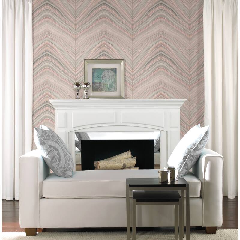 Paul, Onyx Strata Wallpaper, 27 in x 27 ft = 60.75 ft sq, Wallpaper Roll