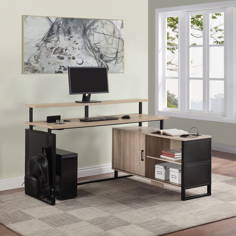 ACE L-Desk with Hutch Shelf
