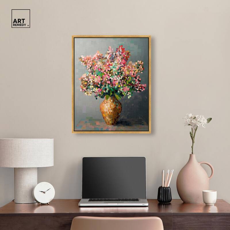 Pixel Bloom II Canvas by Art Remedy