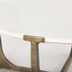 preview thumbnail 15 of 16, Atticus Black Wood and Antiqued Gold Metal Coffee Table
