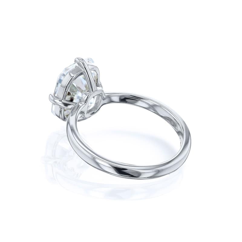 Kobelli 3 Carat Diamond 14k Solid Gold Elongated Cushion Solitaire Starlight Engagement Ring (EF/VS, Certified)