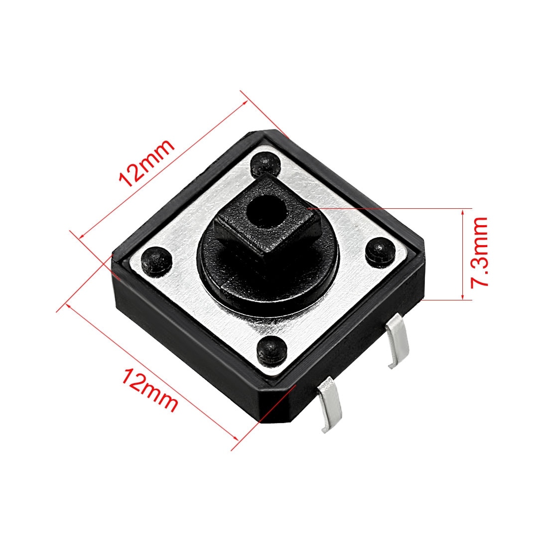 Details about   12x12x7.3mm Momentary Tact Tactile Micro Push Button Switch Panel PCB Switch 