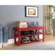Copper Grove Cranesbill Mudroom Shoe Storage Bench - Cranberry Red