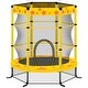 preview thumbnail 6 of 8, 4.5FT Trampoline For Kids, 55 Inch Recreational Trampolines W/Safety Enclosure Net, Outdoor Indoor Playground Equipment Yellow