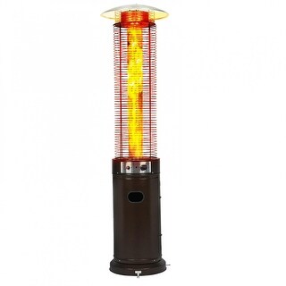 Patio Heater 42,000 BTU Pyrami-d Flame Outdoor Heater Propane Heater With Wheel