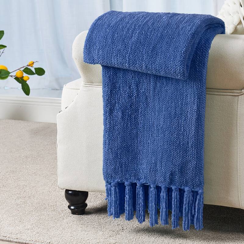 Crystal Chenille Knitted Throw
