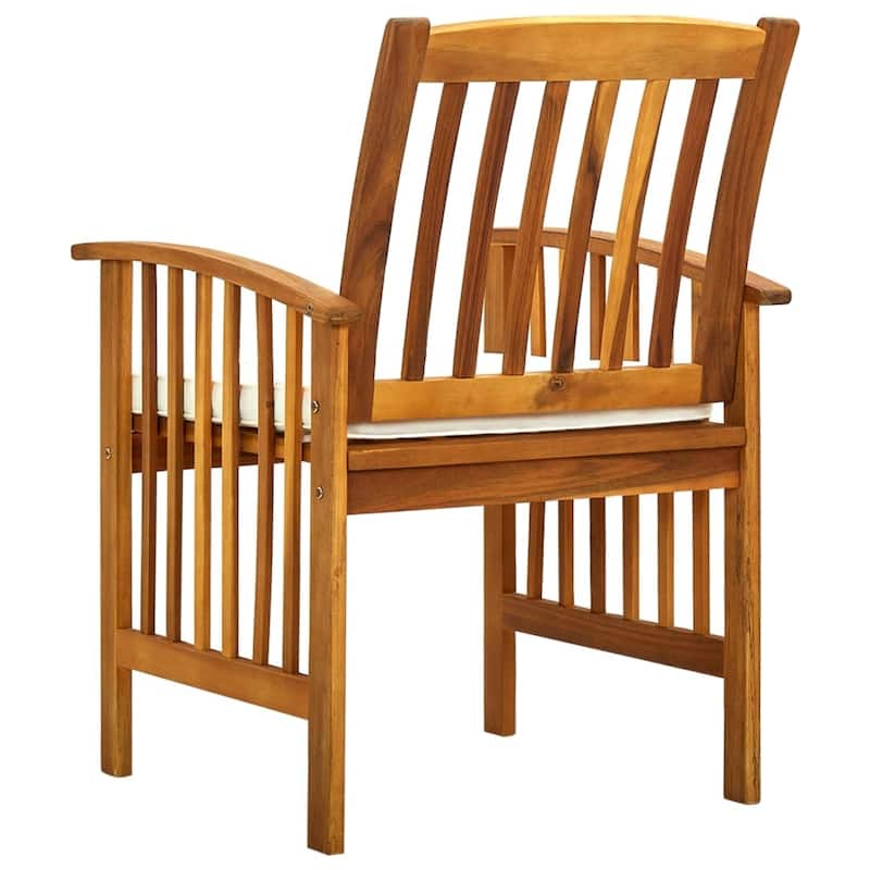vidaXL Patio Dining Chairs with Cushions Solid Wood Acacia