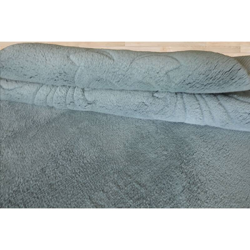 12x20 Oversize Hand Knotted Wool Light Blue Aubusson Savonnerie Plush Pile Rug - 12' x 20'