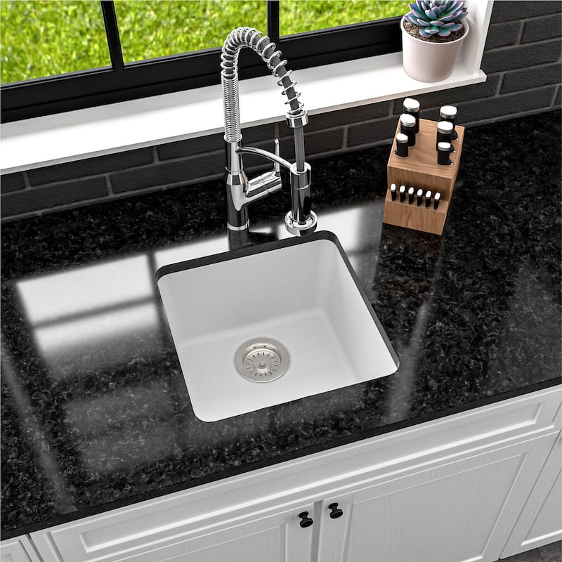 Karran Undermount Quartz Bar Single Bowl Sink