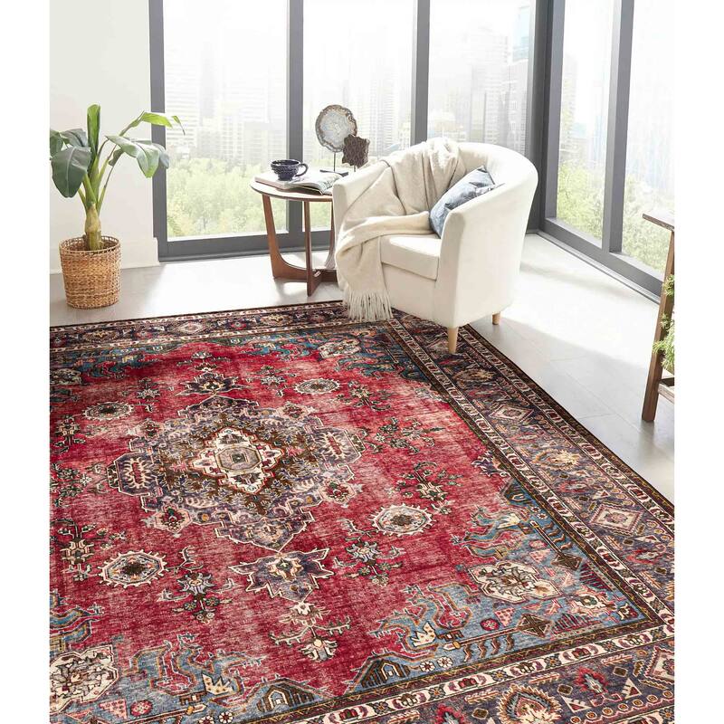 ECARPETGALLERY Hand-knotted Antalya Vintage Red Wool Rug - 9'11 x 12'8