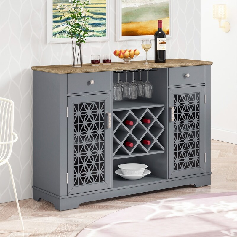 Wine rack drinks hotsell cabinet