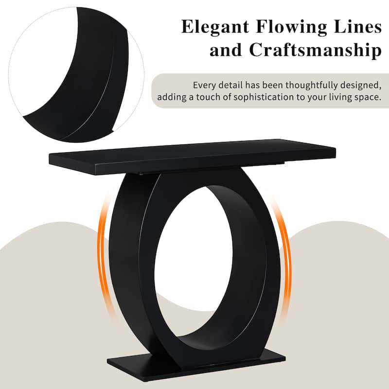 Mirod Stylish Modern Console Table with Egg-Shaped Base