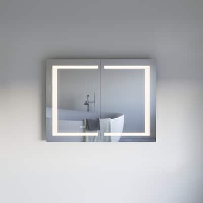 Fresca FMC024030 Spazio 39-5/16" x 29-1/2" Lighted Frameless Double