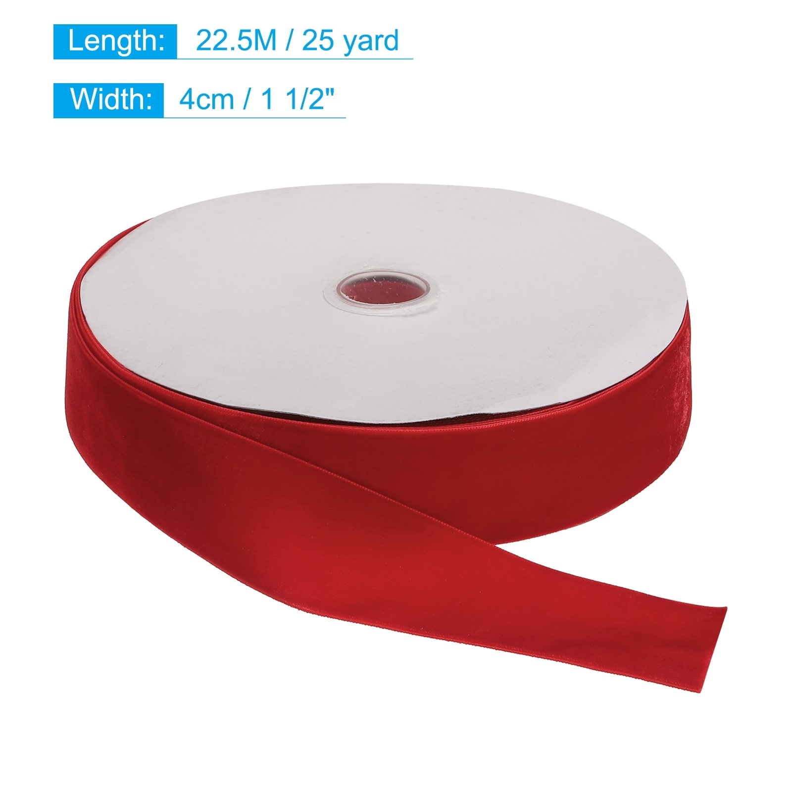 Velvet Ribbon Single Face Spool Silky Velvet for Bouquets DIY Crafts Gift Wrapping Wedding Party