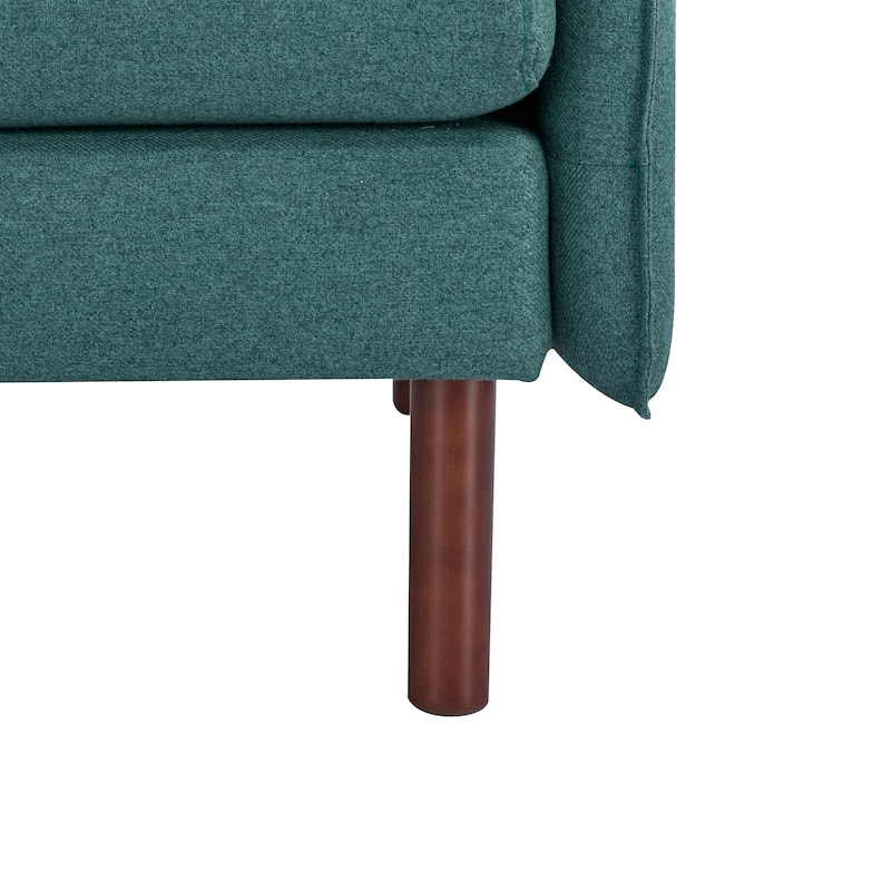 Yucca Modern Accent Chair, Polyester / Vegan Leather Armchair - Includes 2 throw pillows