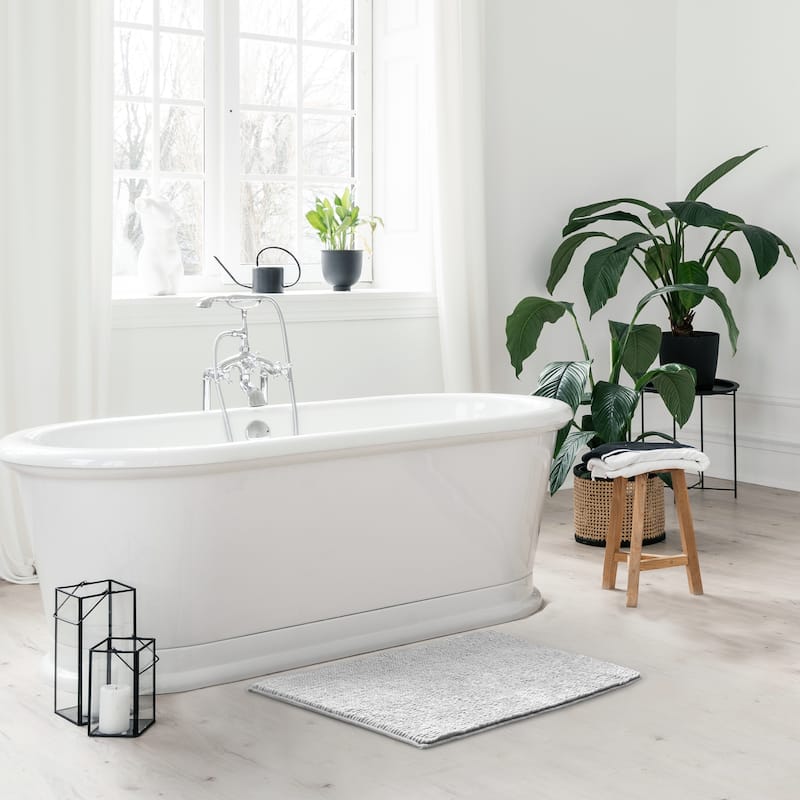 Resort Collection Plush Shag Chenille 2-Piece Bath Mat Set