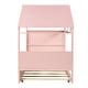 preview thumbnail 17 of 15, Pink Twin Size Solid Wood House Bed with Trundle & Storage