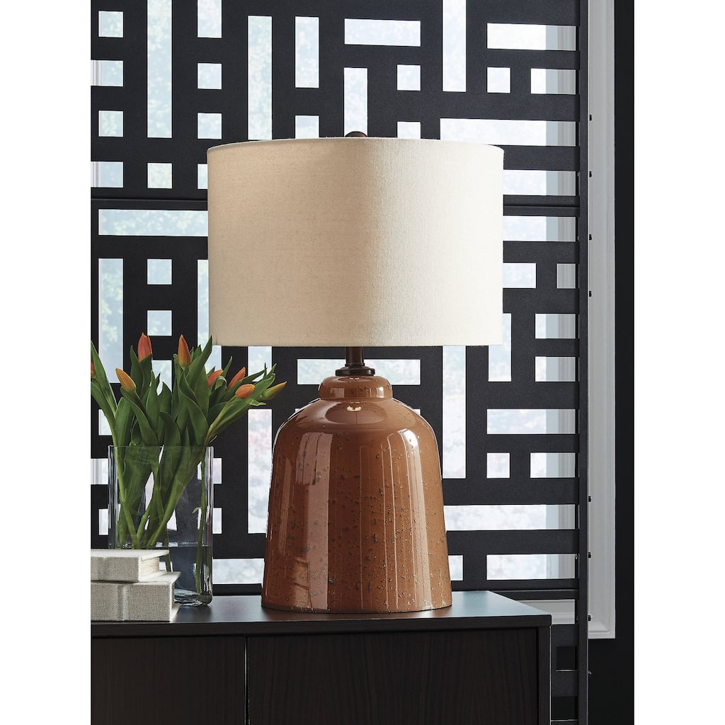 Signature Design by Ashley Aaleahya Brown Table Lamp - 16" W x 16" D x 26" H