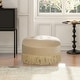 preview thumbnail 88 of 91, Yolanda 24" Upholstered Round Accent Ottoman