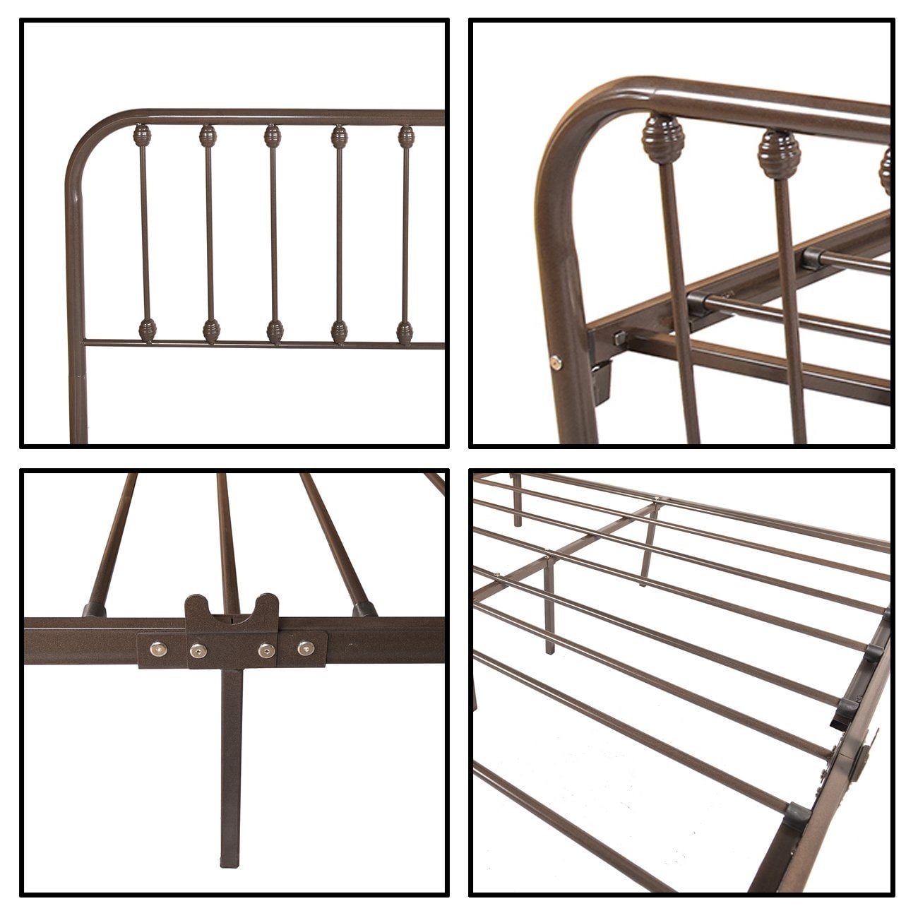 Aufank Vintage Platform Metal Bed Frame Heavy Duty On Sale