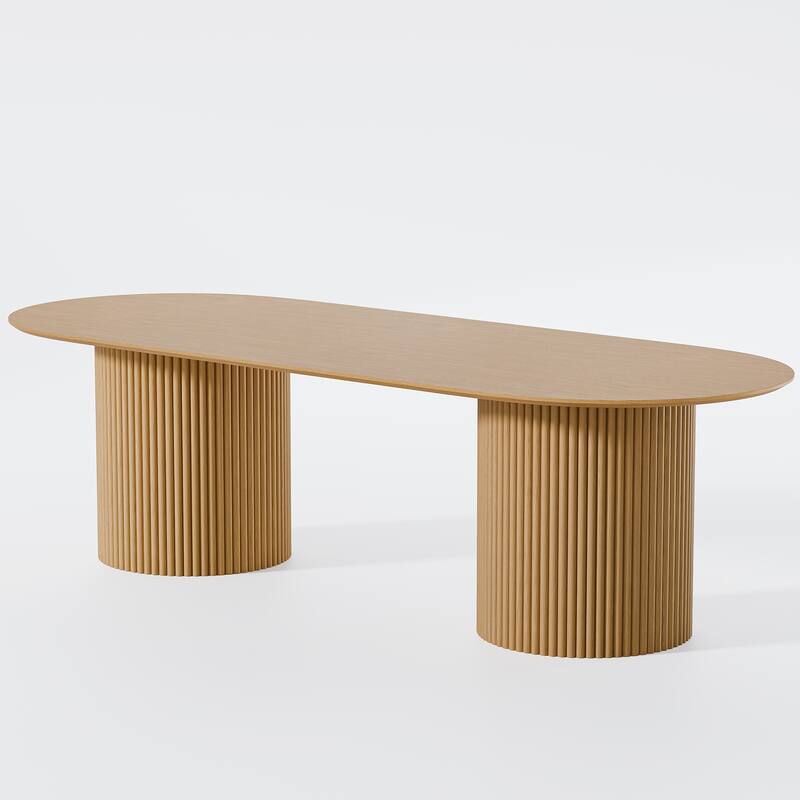 86" Big Solid Wood Oval Table Conference Table for Large Meeting Rooms