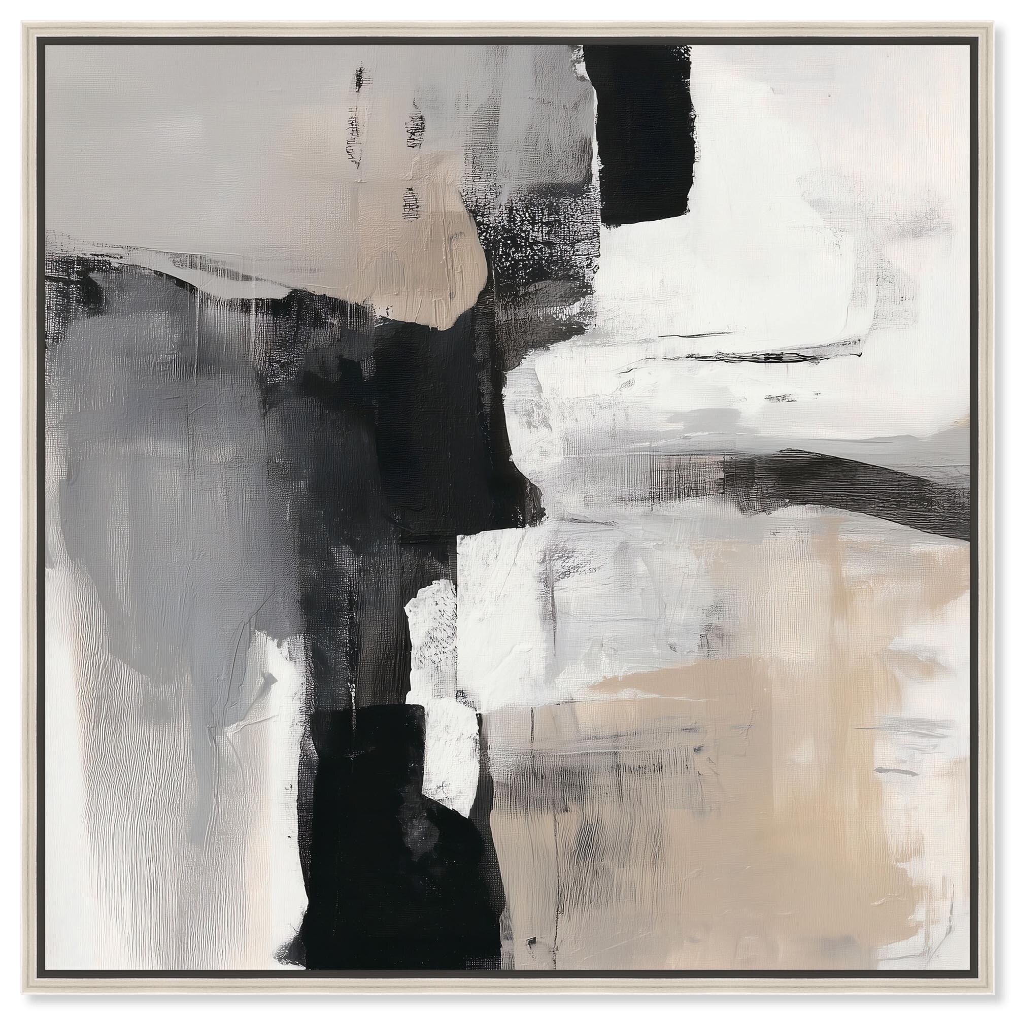 Shades of Gray I Minimalist Wall Art Canvas Print by Art Remedy