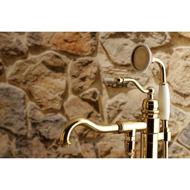 English Country Freestanding Tub Faucet with Hand Shower