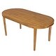 preview thumbnail 7 of 29, Christopher Knight Home - Solmere Outdoor Dining Table, Acacia Wood Frame with Slatted Oval Top & Non-Slip Foot Pads - 70.08" L
