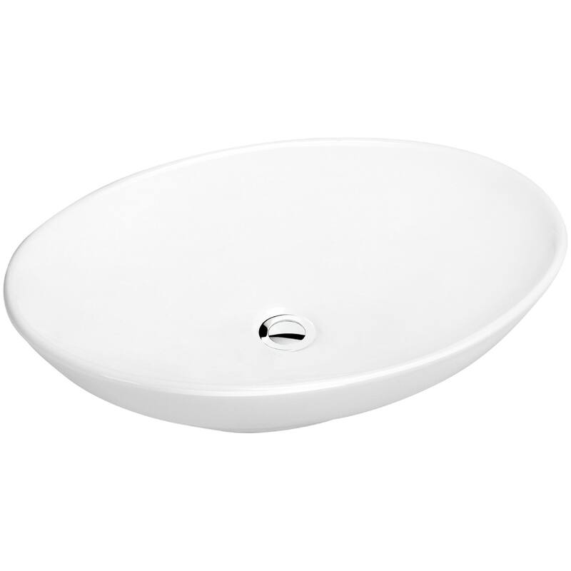 Karran USA VC-303 Valera 27" Oval Vitreous China Vessel Bathroom Sink - White