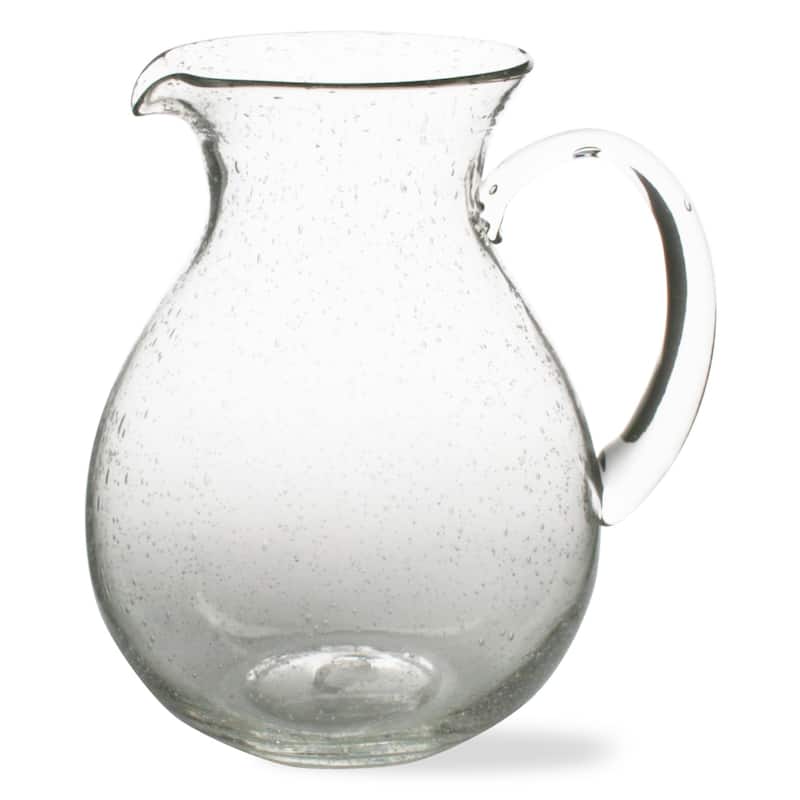 Bubble Clear Glass Pitcher with Handle 64 oz.