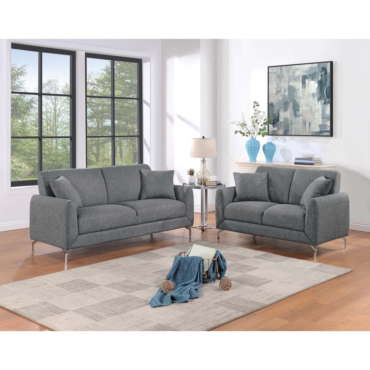Poundex 2-Piece Sofa Set